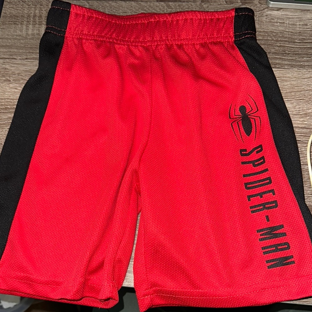 Red and Black Athletic Performance Shorts